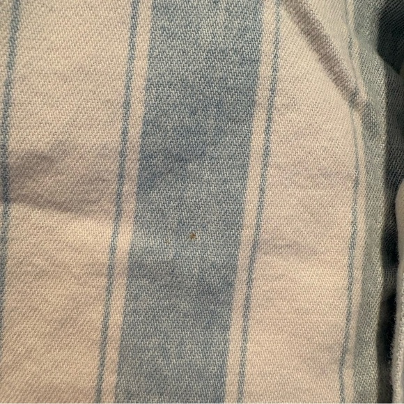 Vintage Blue & White Double Impact Striped Denim Like Button Down - Size Medium - Picture 6 of 6